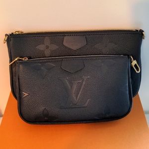 Louis Vuitton Multi Pochette Accessoires, Monogram Empreinte, Noir